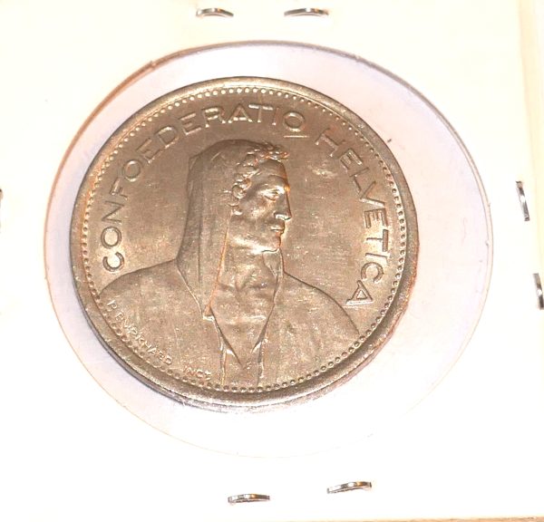 1968 Swiss 5 Franc Coin - Image 2