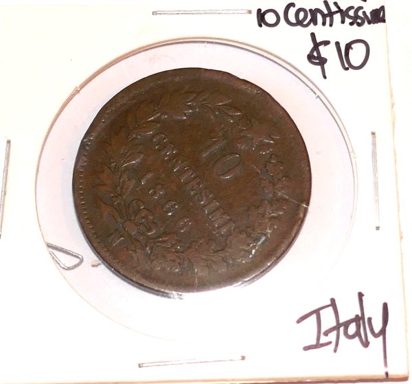 Italian 1866, 10 Cent Coin