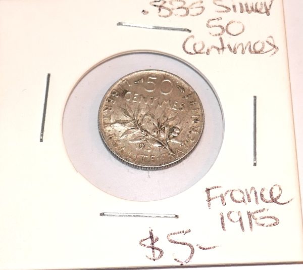 5 centimes 1915 Silver coin