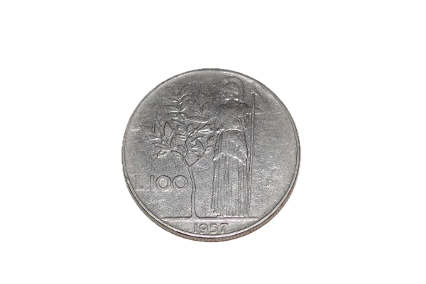 1957 Italian Coin L100