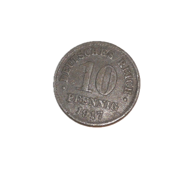 1917 Germany 10 Pfennig Coin