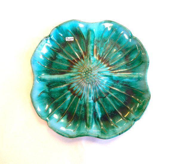 Large Blue Mountain Pottery Flower Plate - Image 2