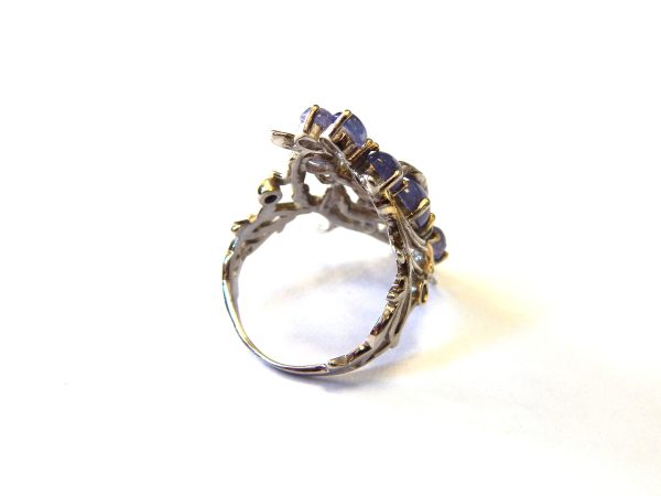 Sterling Silver Tanzanite & Sapphire Dress Ring - Image 3
