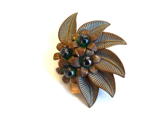 Vintage Metal Flower Brooch, made in Western Germany - Image 2