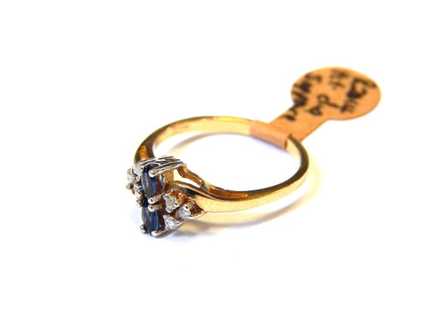 Sapphire & Diamond 9ct Gold Ring - Image 2
