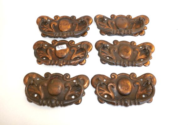 Set of 6 Antique Drawer Pulls