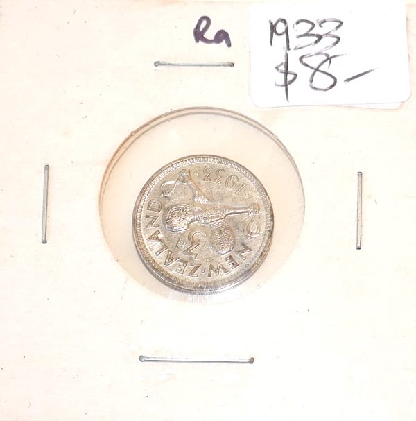1933 NZ Threepence