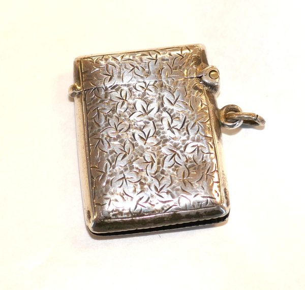 Antique 9ct gold & Silver Vesta Box 1903 - Image 4