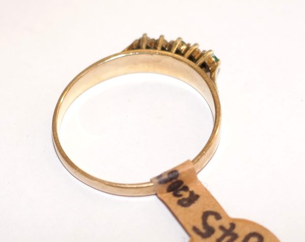 5 stone Emerald and Diamond ring - Image 2