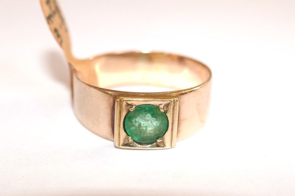Rose gold Emerald Vintage Ring