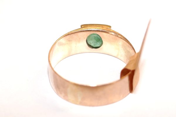 Rose gold Emerald Vintage Ring - Image 2
