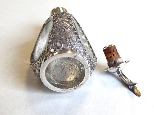 Vintage Silver Encased Bottle with Dispenser Spout - Image 4