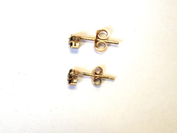 Sapphire & Diamond 9 carat Gold Earrings - Image 2