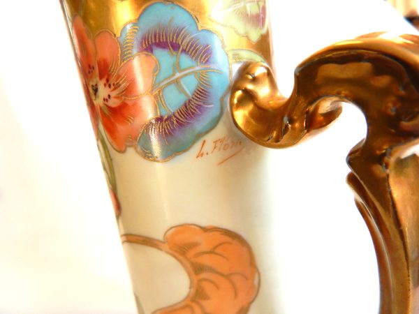 Gorgeous Hand Painted Limoges Jug Vase - Image 5