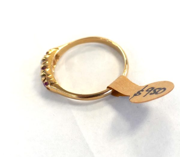 18ct Gold Ruby and Diamond Antique Ring - Image 3