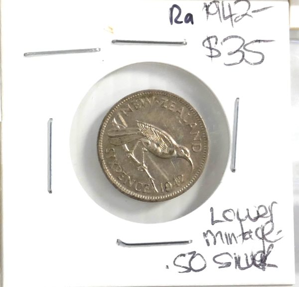 1942 NZ Sixpence