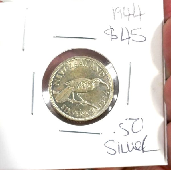 1944 NZ Sixpence