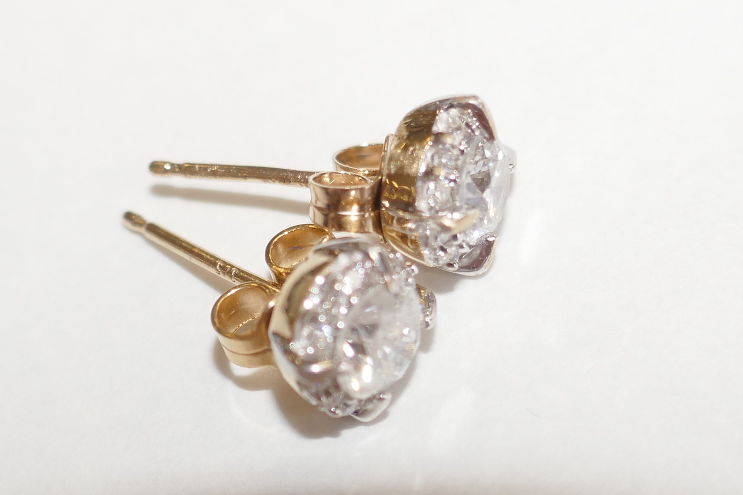Pre Loved Diamond Cluster Earrings - Image 2
