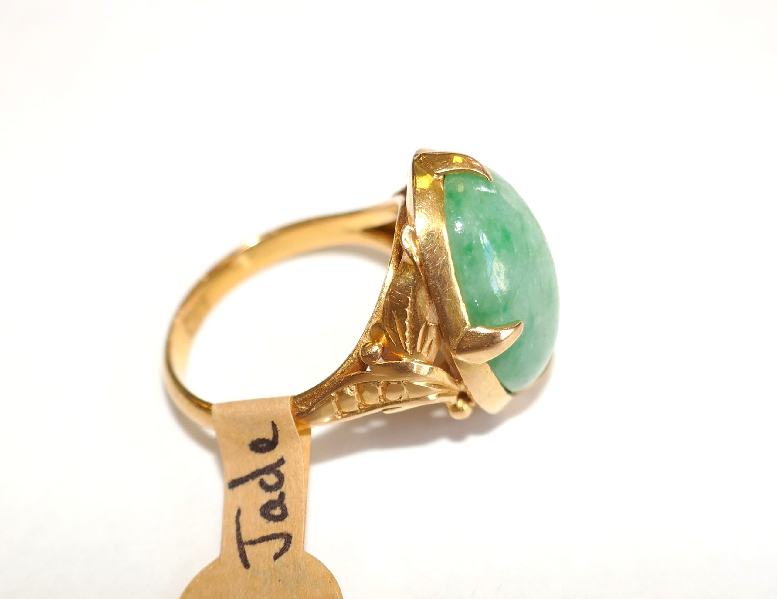 21ct Gold and JADE Dress Ring - Image 2