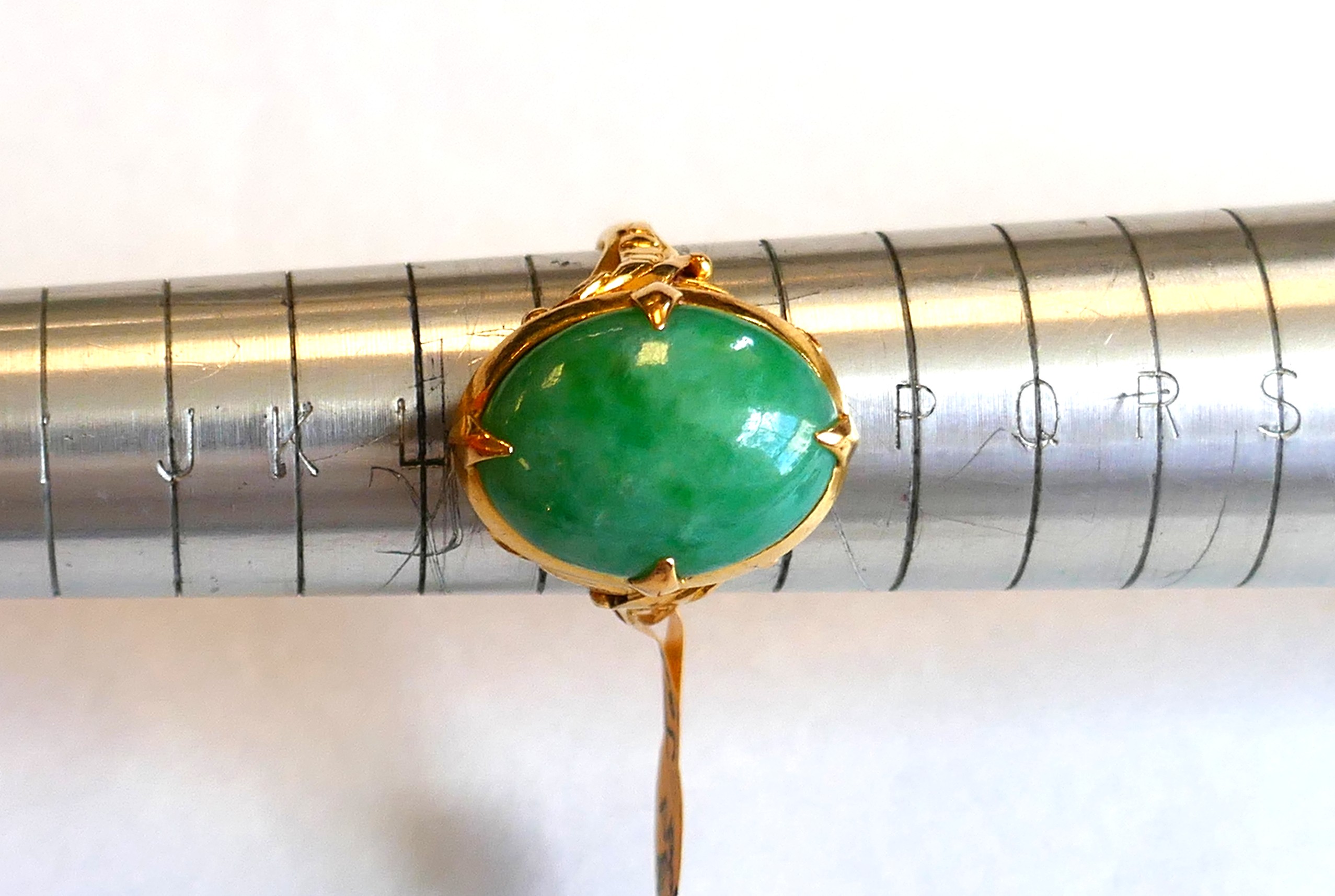 21ct Gold and JADE Dress Ring - Image 4