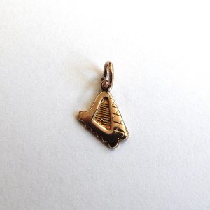 9ct Gold Harp Charm