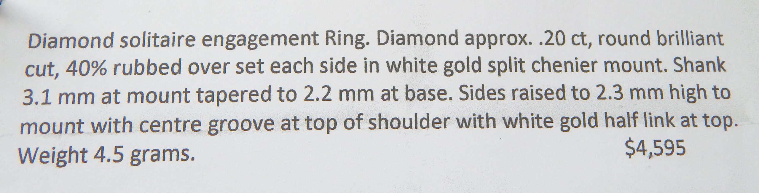 18ct Gold and Diamond Solitaire Ring - Image 3