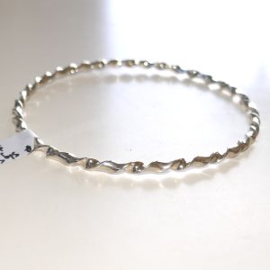 7.5 gram Fancy twist Sterling Silver Bangle