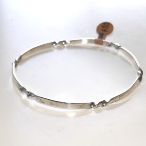 Sterling Silver Flat twist bangle