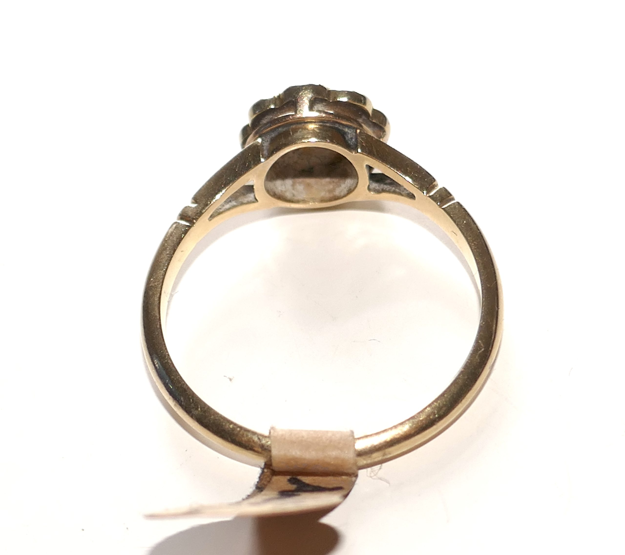 Large 18ct, Turquoise and Pearl ANTIQUE Ring - Image 3