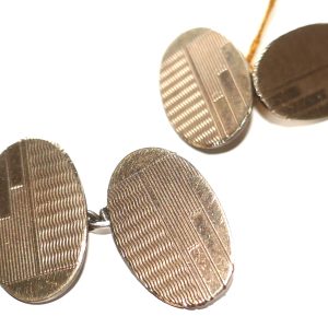 Sterling Silver Gold plated Art Deco Cufflinks