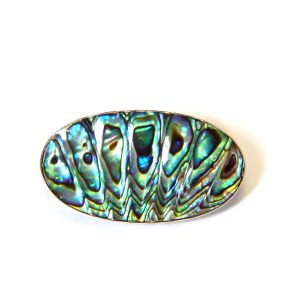 Vintage NZ Paua Shell Sterling Silver Brooch