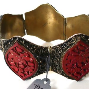Vintage Chinese Lacquer Cuff Bracelet