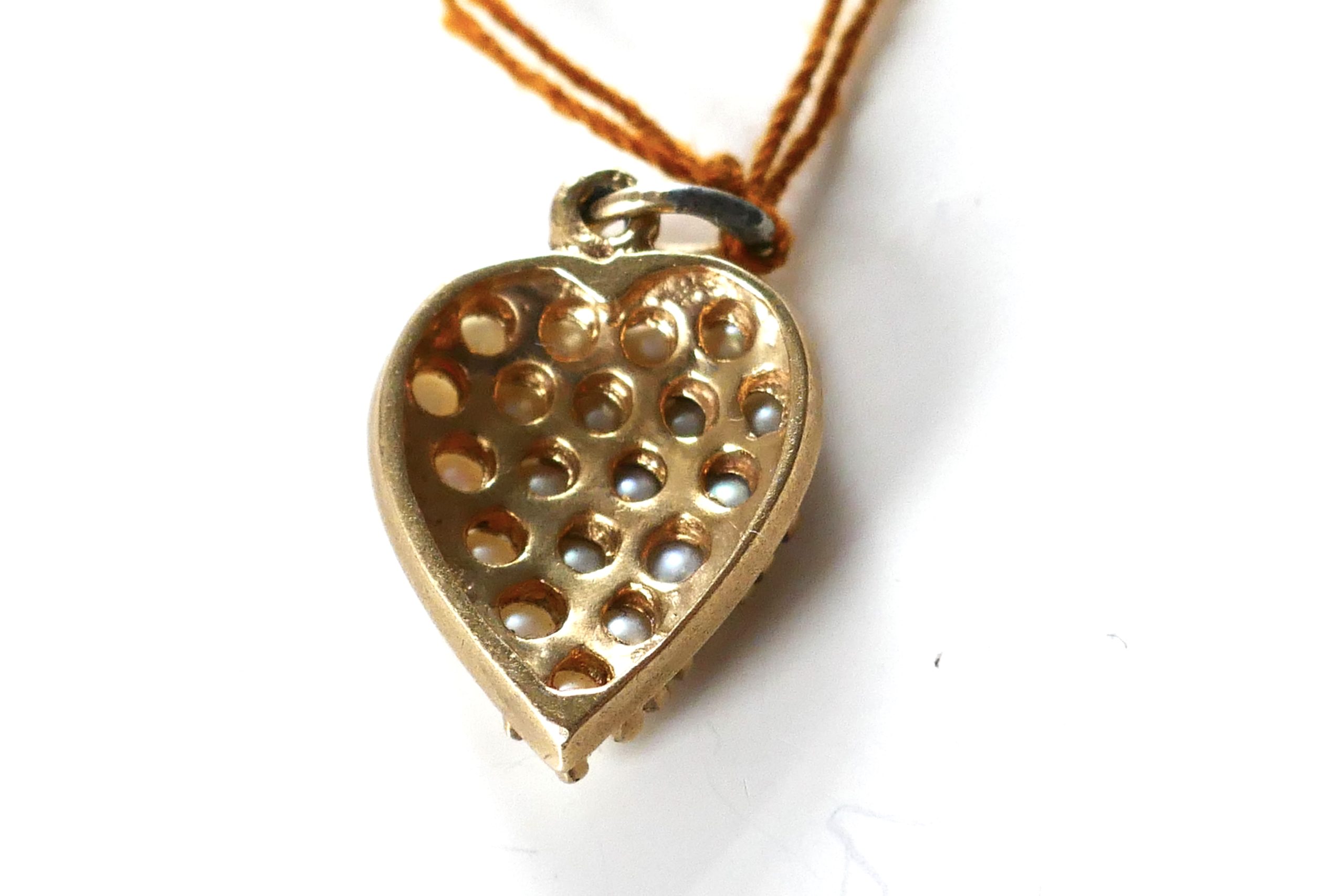 14ct Gold Pearl encrusted Pendant. - Image 3