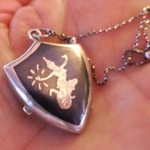 Siam Sterling Silver and Enamel Locket necklace