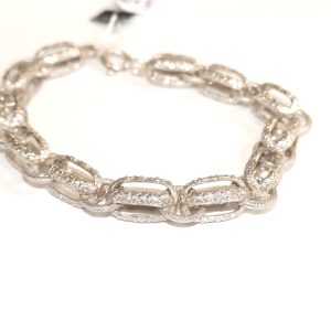 Fancy Sterling Silver Double Link Bracelet